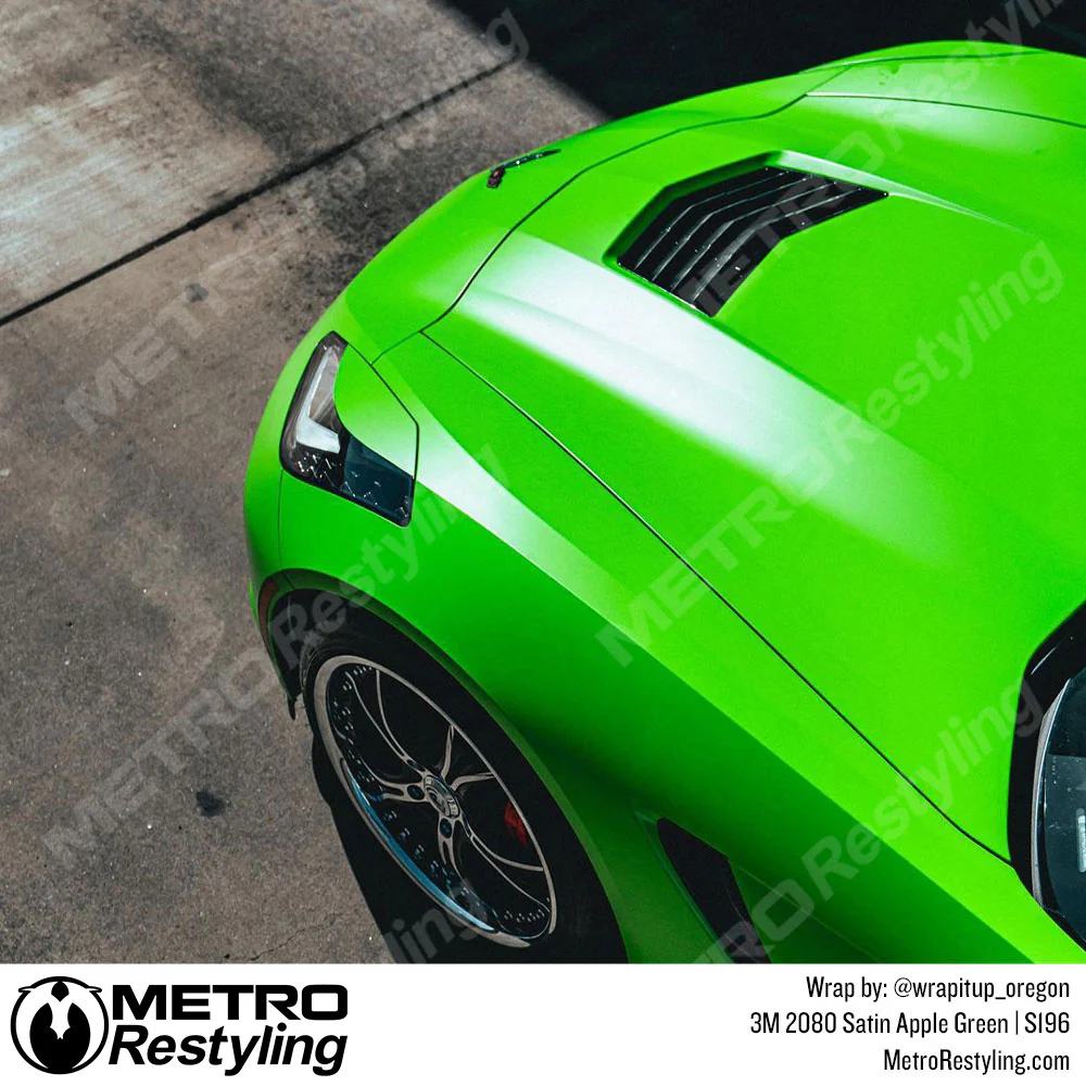 3M 2080 Satin Apple Green Vinyl Wrap | S196 - Image 5