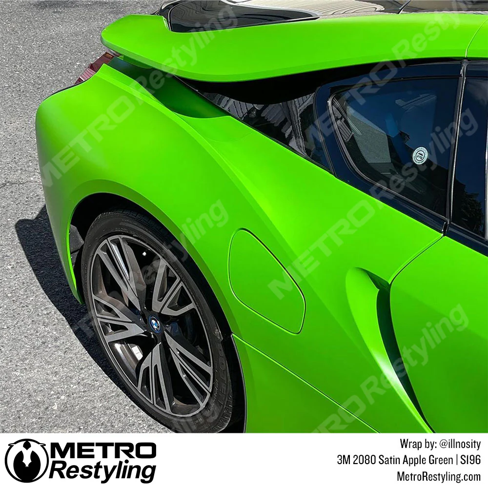 3M 2080 Satin Apple Green Vinyl Wrap | S196 - Image 6