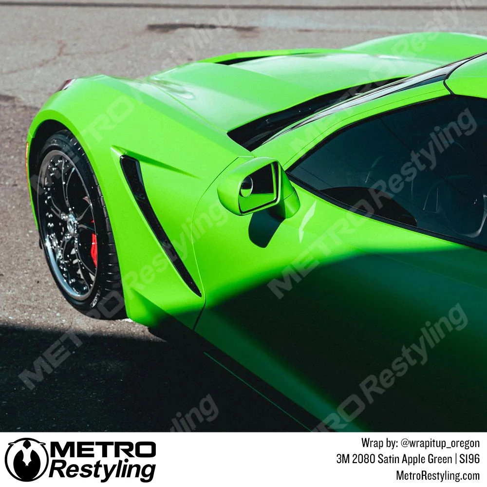 3M 2080 Satin Apple Green Vinyl Wrap | S196 - Image 7