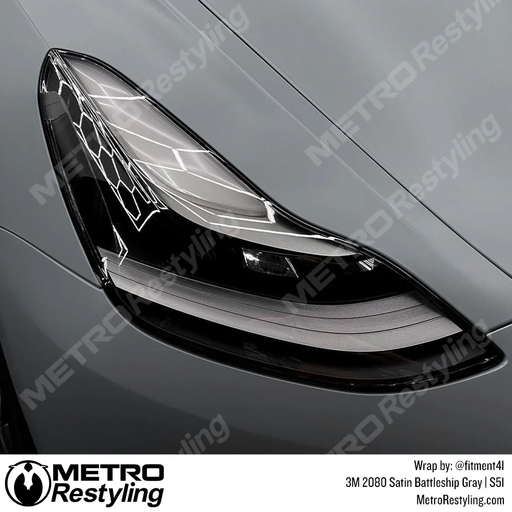 3M 2080 Satin Battleship Gray Vinyl Wrap | S51 - Image 16