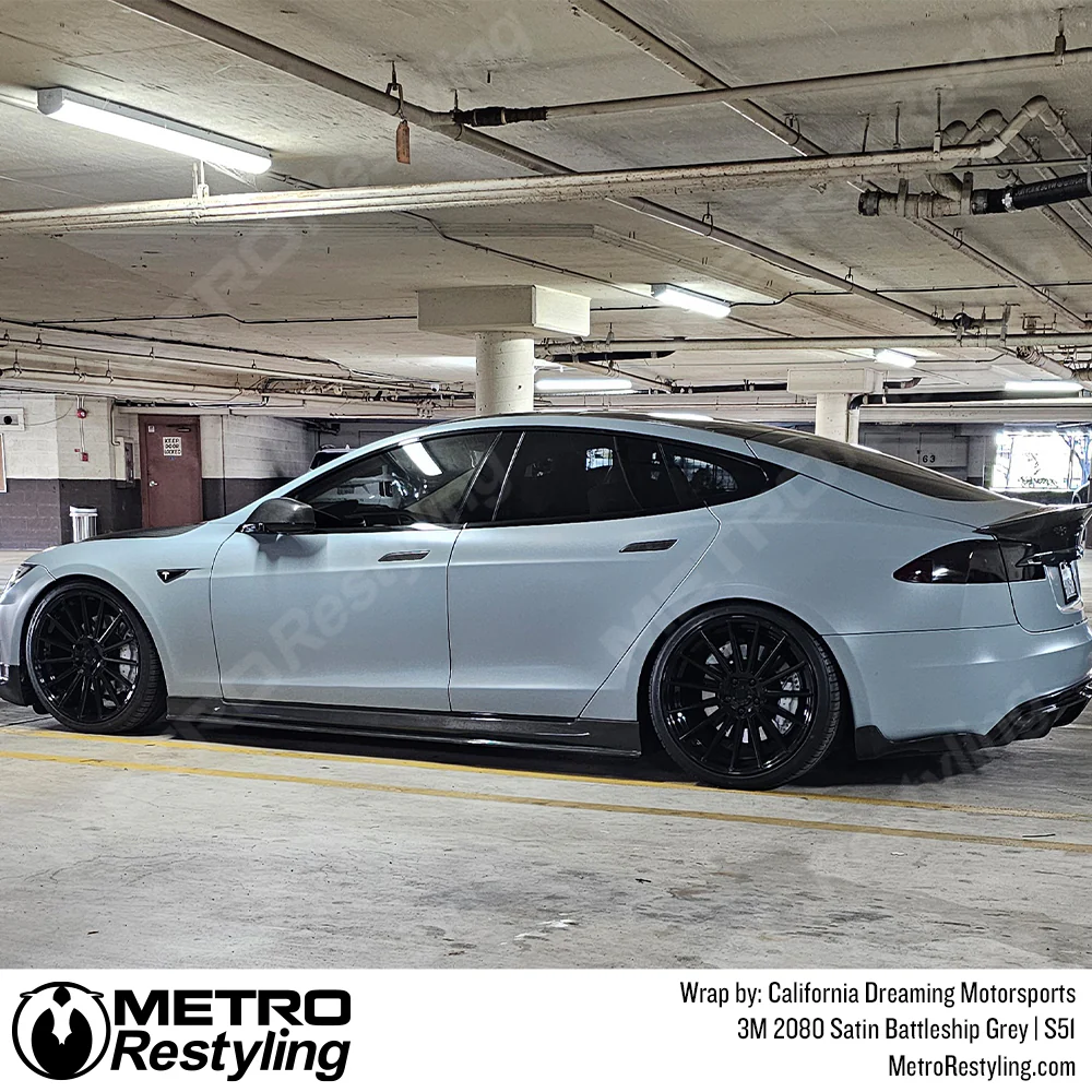 3M 2080 Satin Battleship Gray Vinyl Wrap | S51 - Image 28