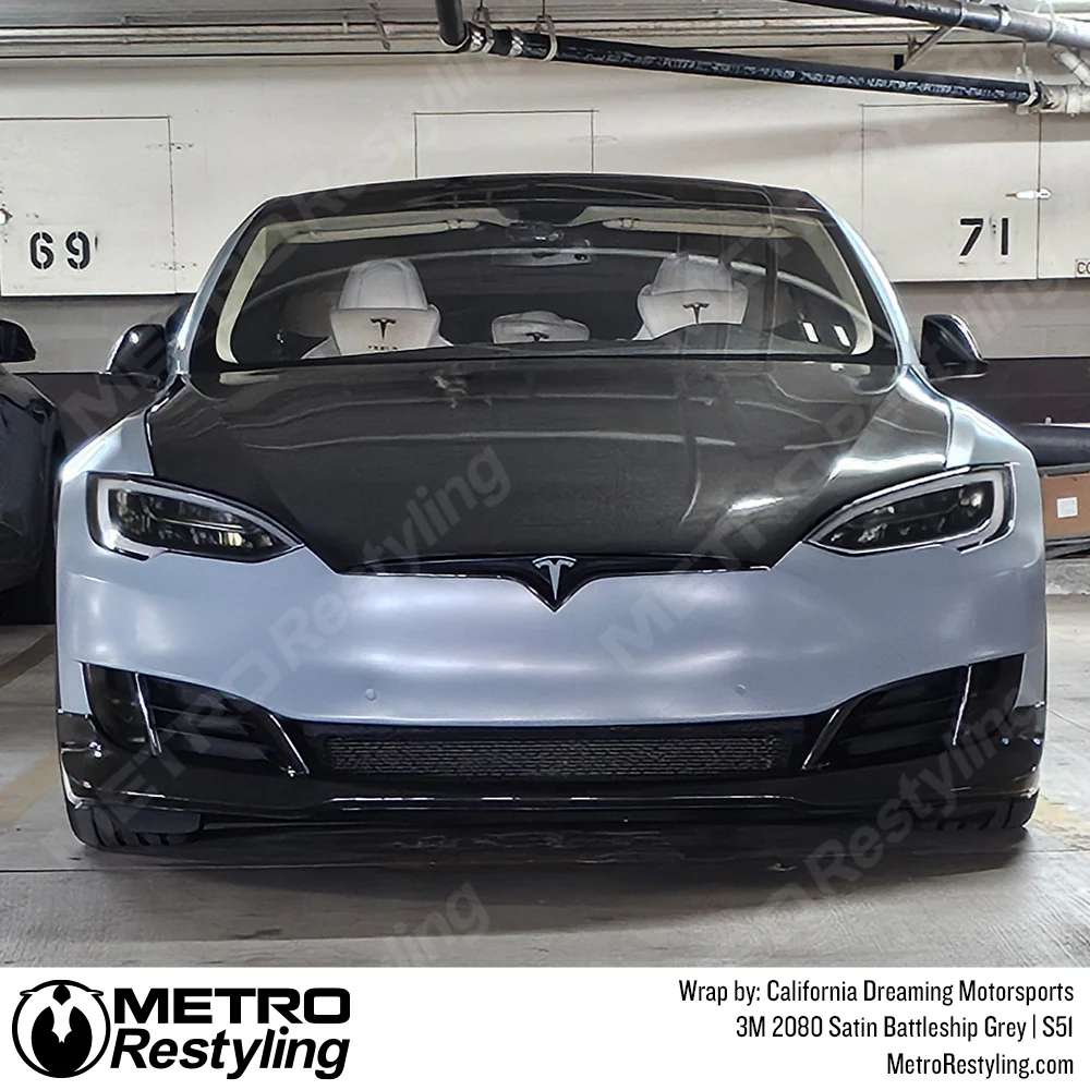 3M 2080 Satin Battleship Gray Vinyl Wrap | S51 - Image 29