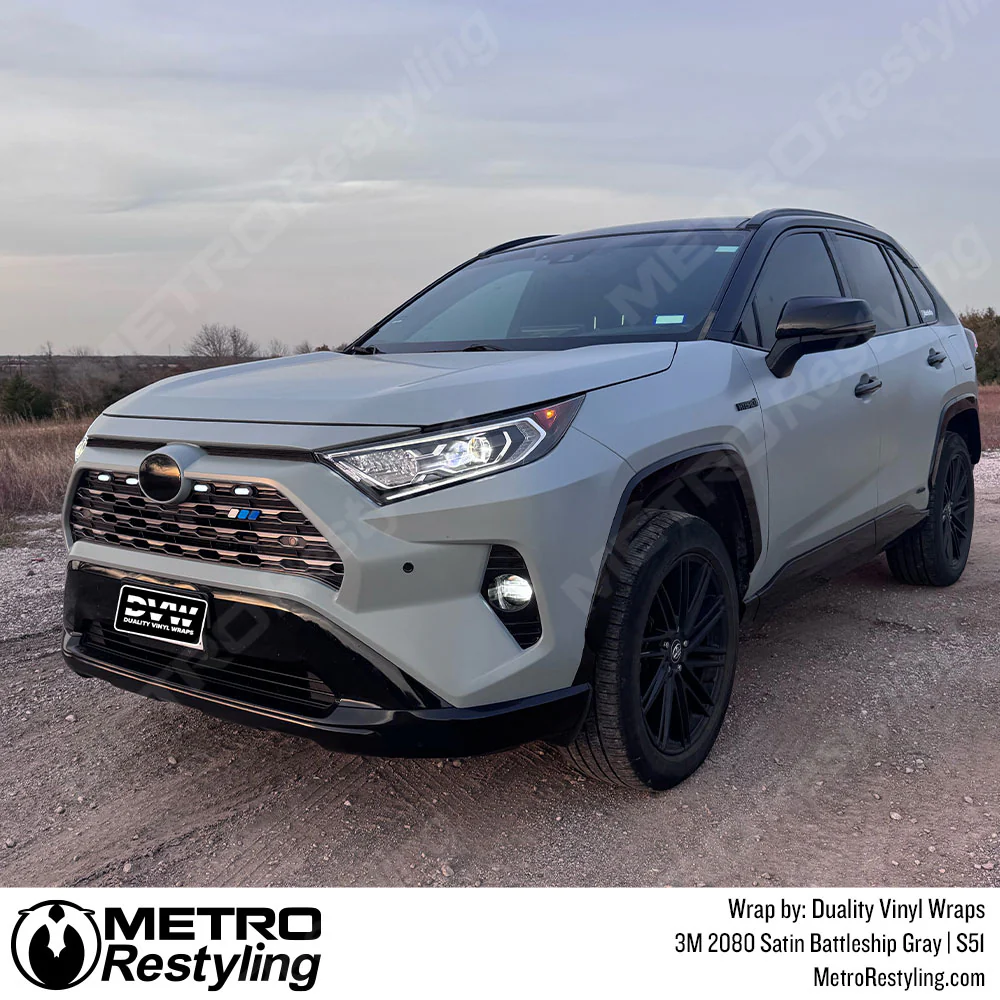 3M 2080 Satin Battleship Gray Vinyl Wrap | S51 - Image 32