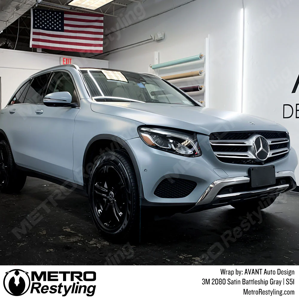 3M 2080 Satin Battleship Gray Vinyl Wrap | S51 - Image 5