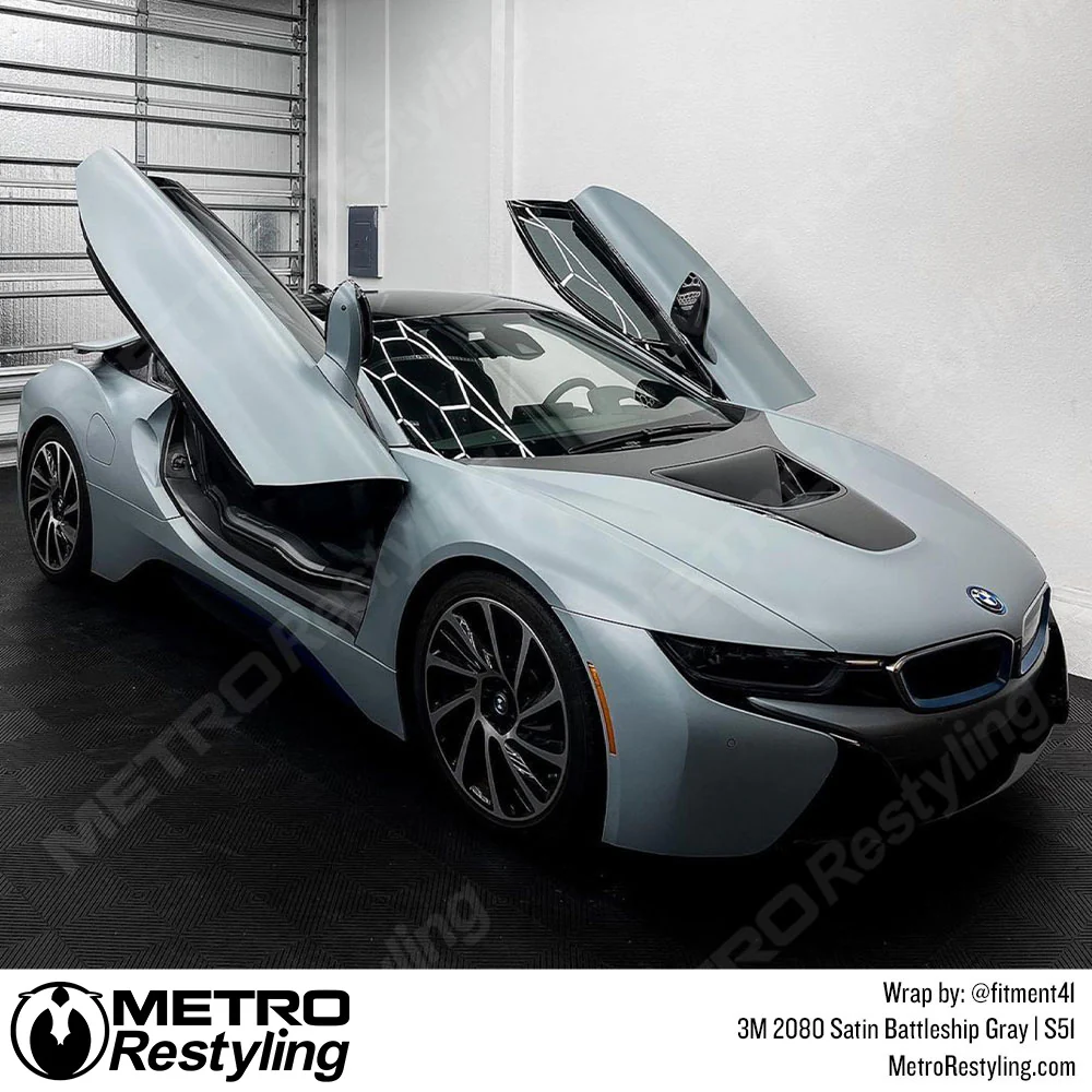 3M 2080 Satin Battleship Gray Vinyl Wrap | S51 - Image 8