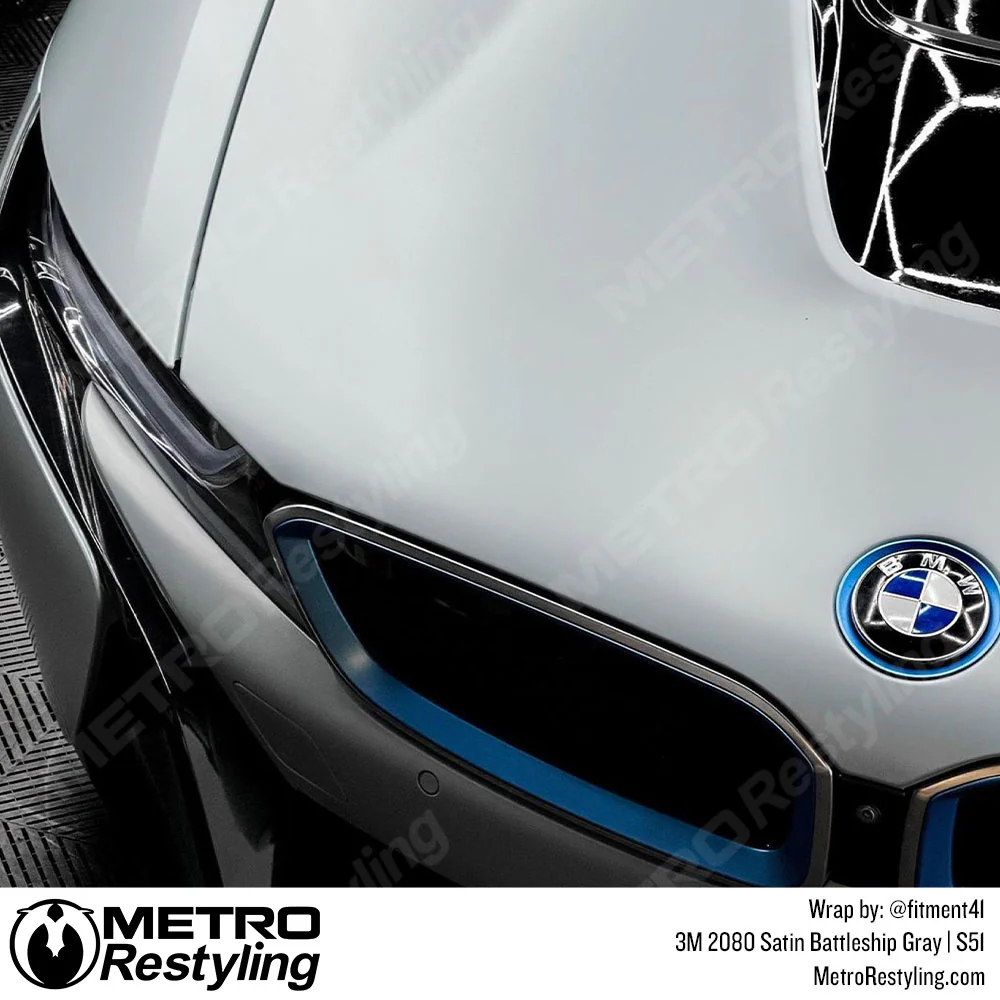 3M 2080 Satin Battleship Gray Vinyl Wrap | S51 - Image 9