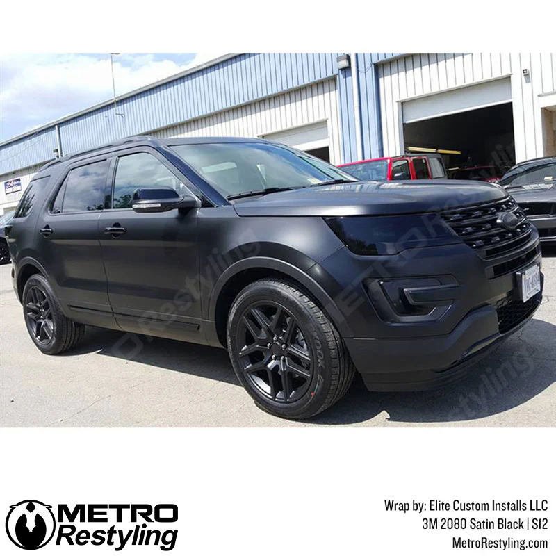 3M 2080 Satin Black Vinyl Wrap | S12 - Image 10