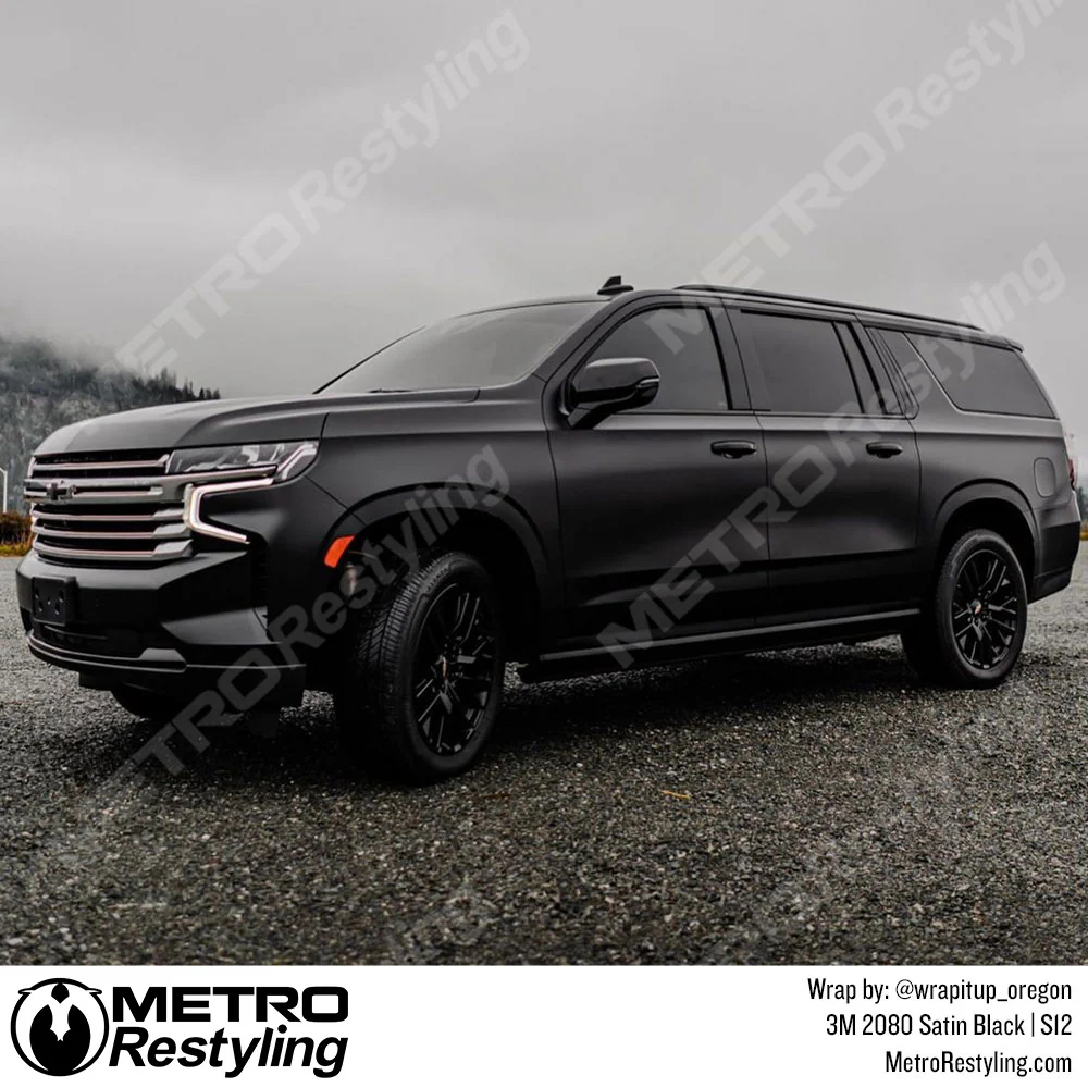 3M 2080 Satin Black Vinyl Wrap | S12 - Image 15
