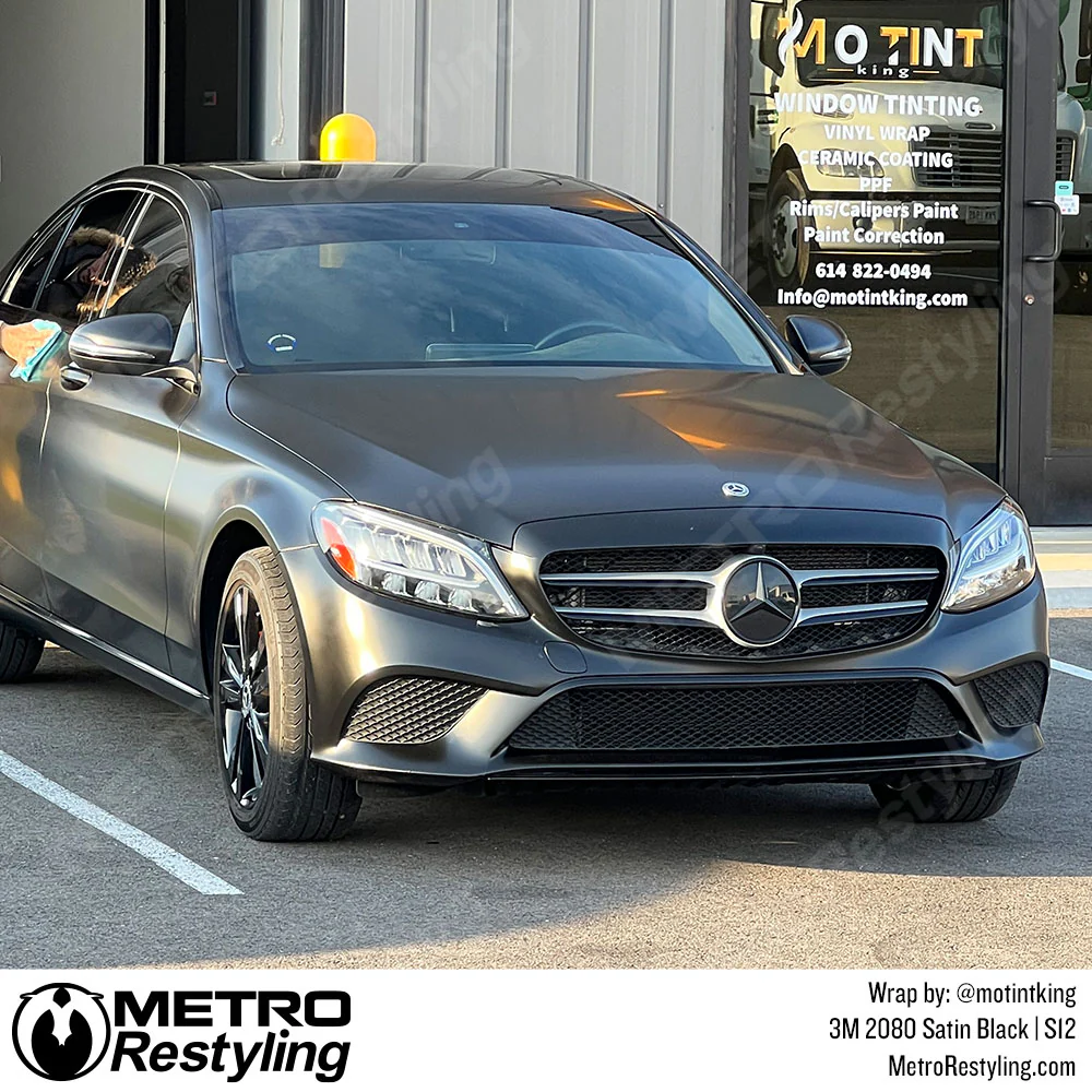 3M 2080 Satin Black Vinyl Wrap | S12 - Image 23