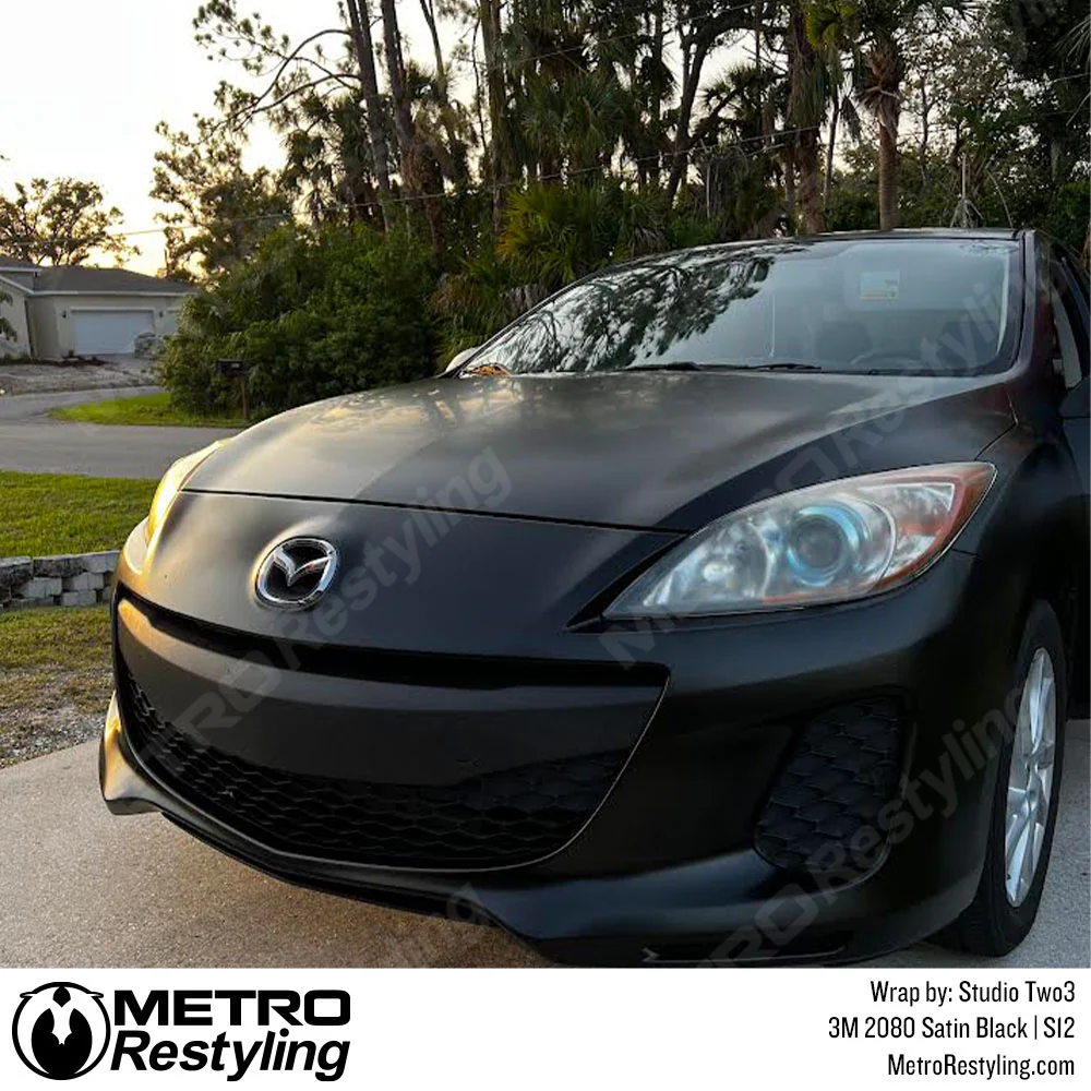 3M 2080 Satin Black Vinyl Wrap | S12 - Image 26
