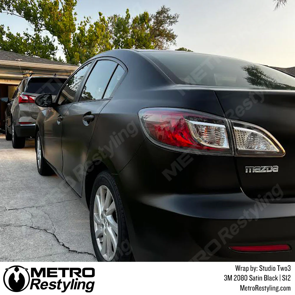 3M 2080 Satin Black Vinyl Wrap | S12 - Image 27