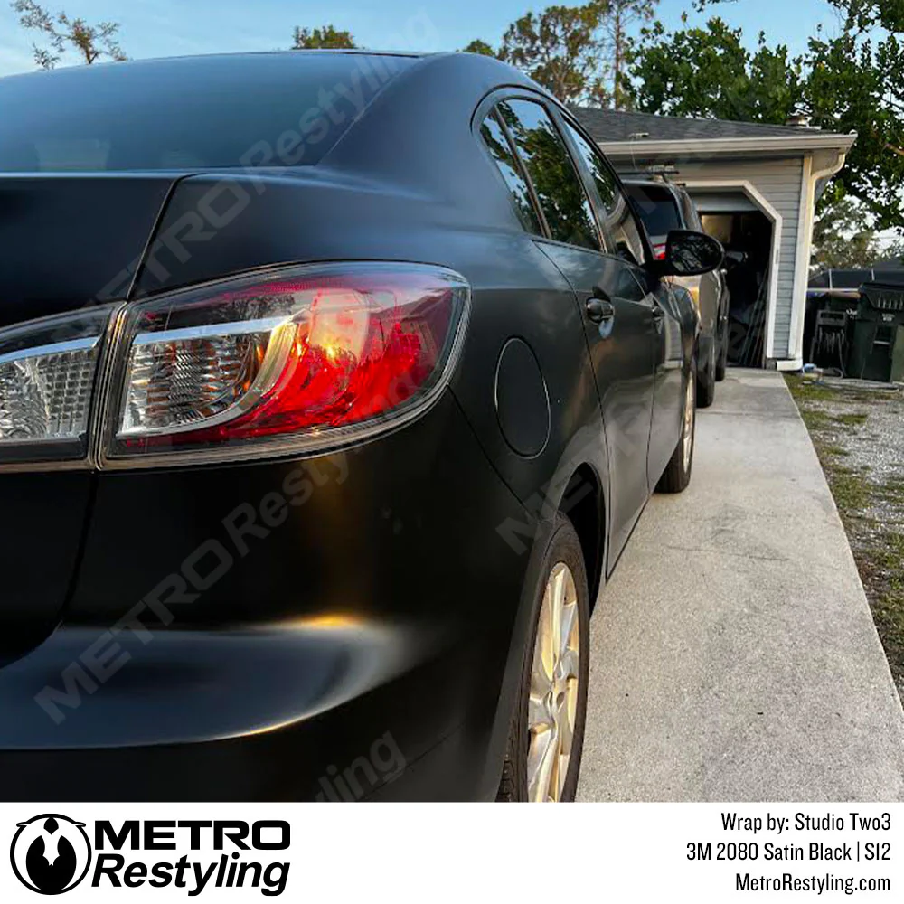 3M 2080 Satin Black Vinyl Wrap | S12 - Image 28