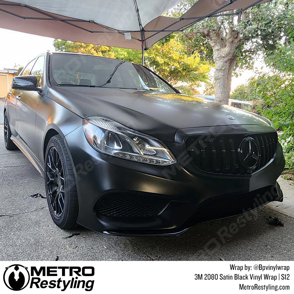 3M 2080 Satin Black Vinyl Wrap | S12 - Image 32