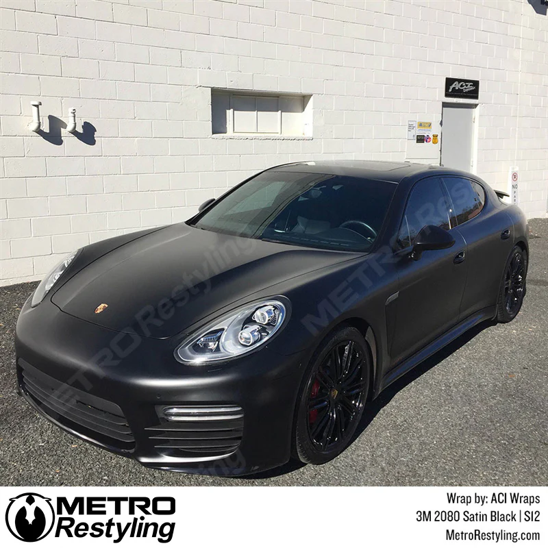 3M 2080 Satin Black Vinyl Wrap | S12 - Image 5