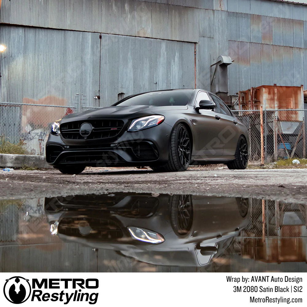 3M 2080 Satin Black Vinyl Wrap | S12 - Image 6