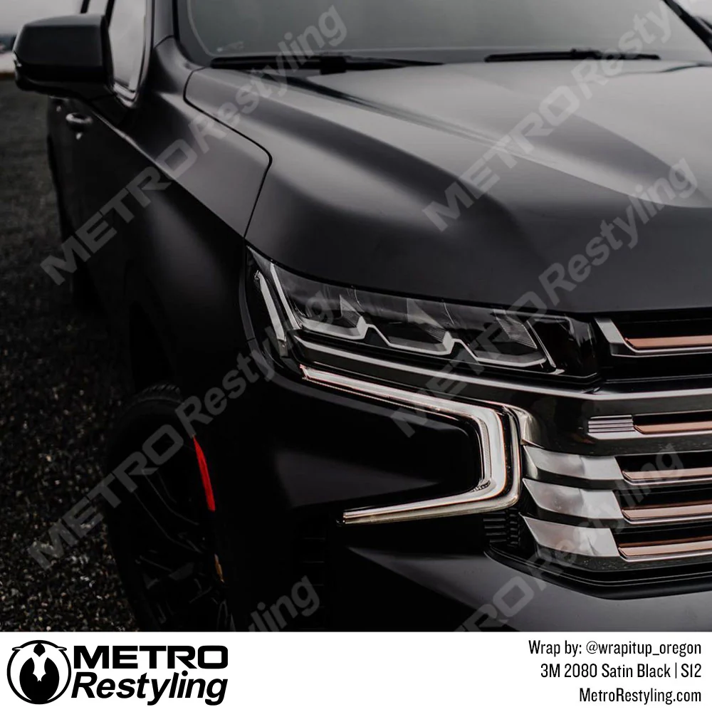 3M 2080 Satin Black Vinyl Wrap | S12 - Image 7