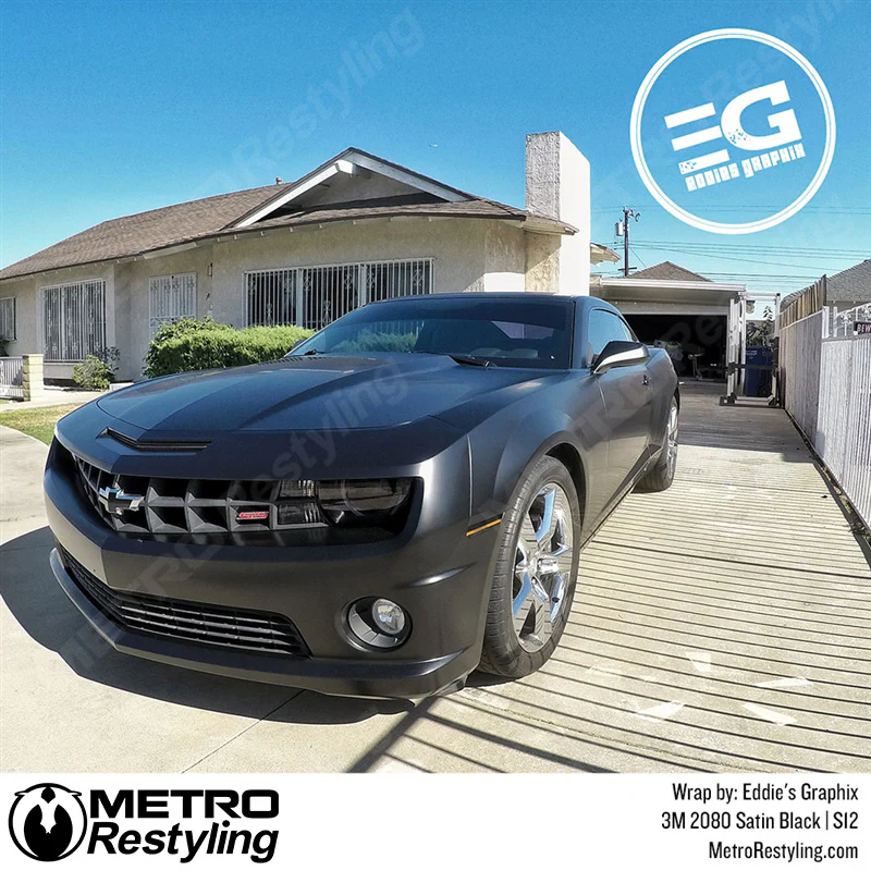 3M 2080 Satin Black Vinyl Wrap | S12 - Image 8