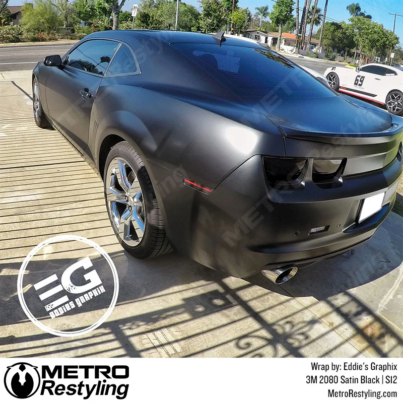 3M 2080 Satin Black Vinyl Wrap | S12 - Image 9