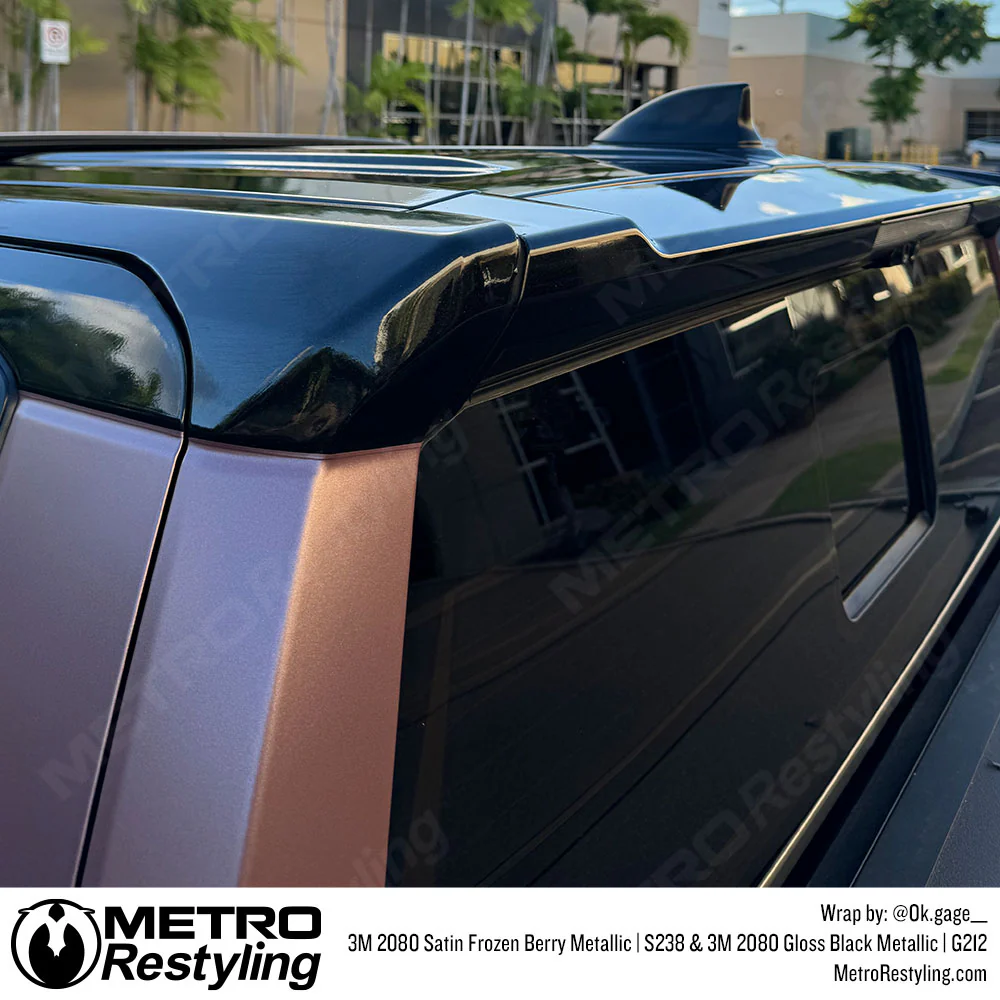 3M 2080 Satin Frozen Berry Metallic Vinyl Wrap | S238 - Image 4