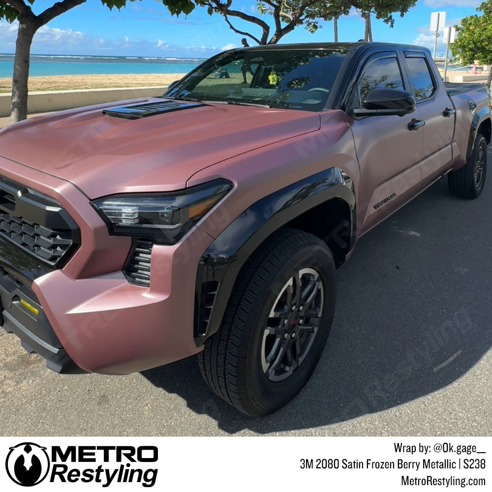 3M 2080 Satin Frozen Berry Metallic Vinyl Wrap | S238 - Image 5