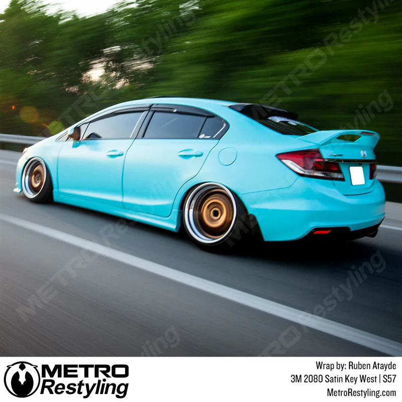 3M 2080 Satin Key West Vinyl Wrap | S57 - Image 12