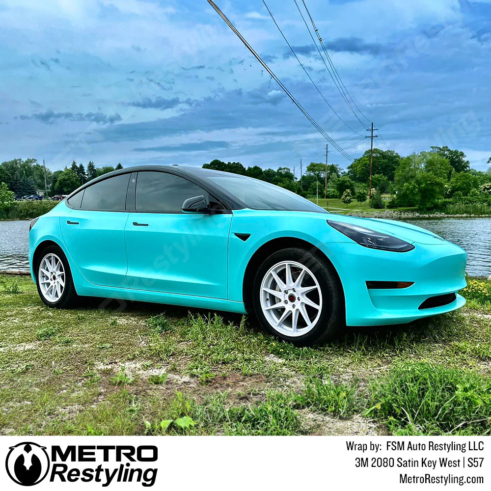 3M 2080 Satin Key West Vinyl Wrap | S57 - Image 23