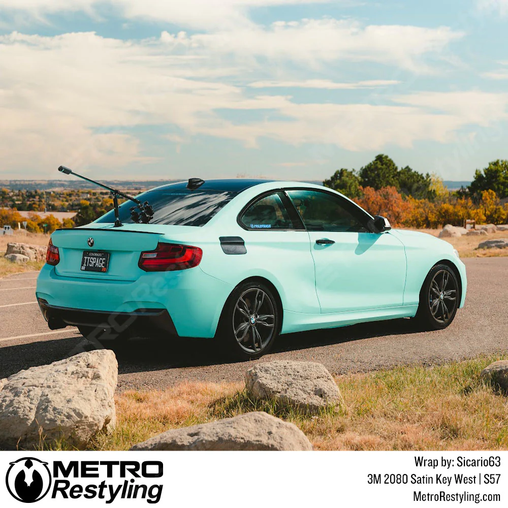 3M 2080 Satin Key West Vinyl Wrap | S57 - Image 29
