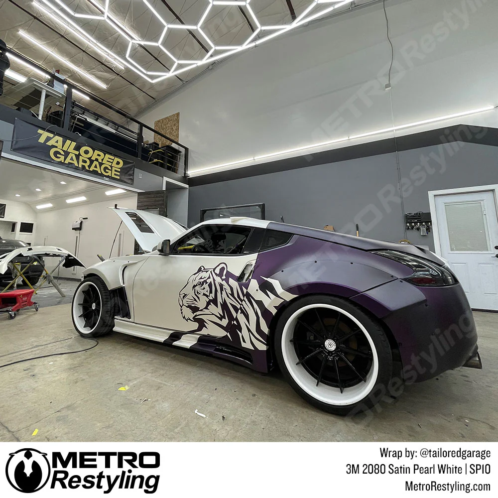 3M 2080 Satin Pearl White Vinyl Wrap | SP10 - Image 12