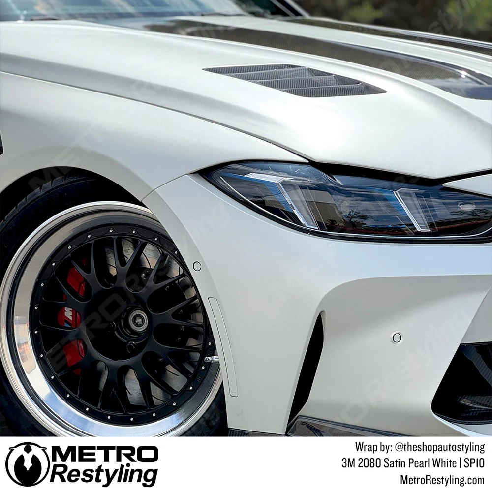 3M 2080 Satin Pearl White Vinyl Wrap | SP10 - Image 13