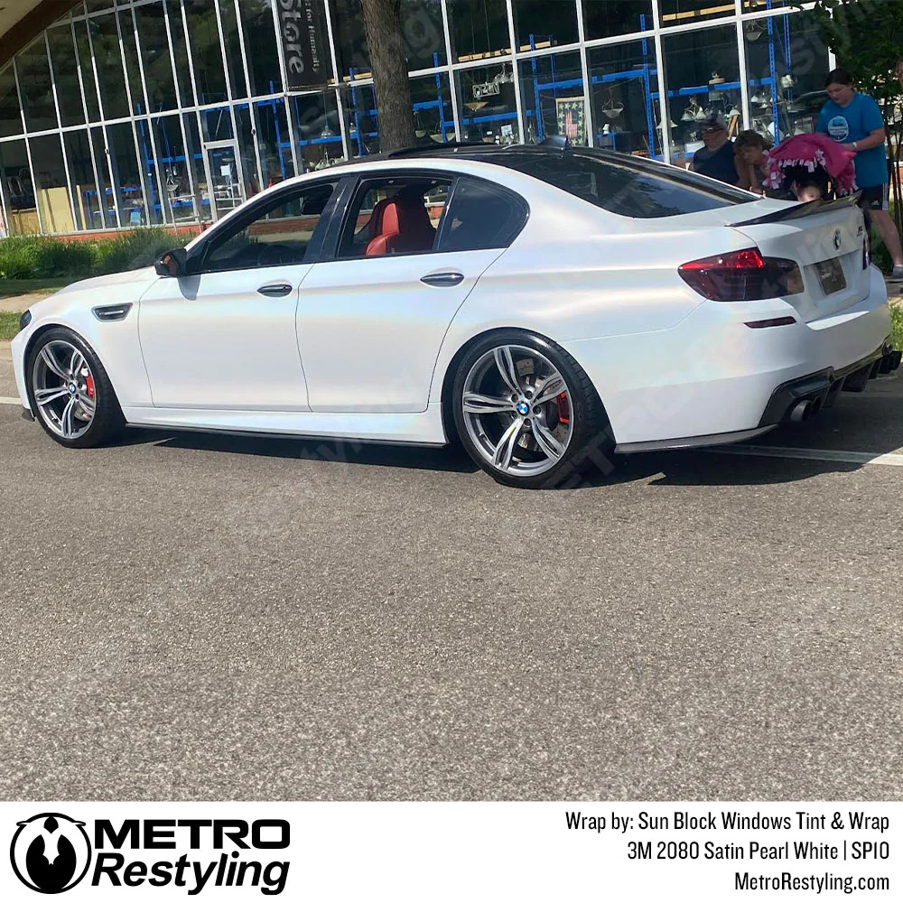 3M 2080 Satin Pearl White Vinyl Wrap | SP10 - Image 16