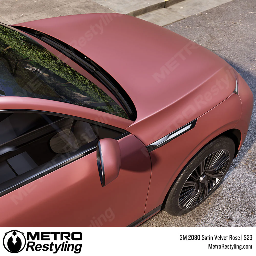 3M 2080 Satin Velvet Rose Vinyl Wrap | S23 - Image 7