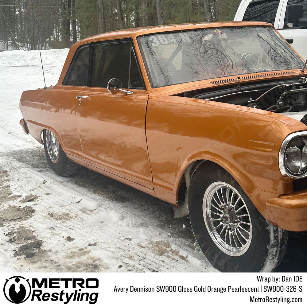 Avery Dennison SW900 Gloss Gold Orange Pearlescent Vinyl Wrap | SW900-326-S - Image 3