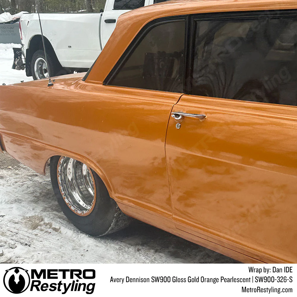 Avery Dennison SW900 Gloss Gold Orange Pearlescent Vinyl Wrap | SW900-326-S - Image 4