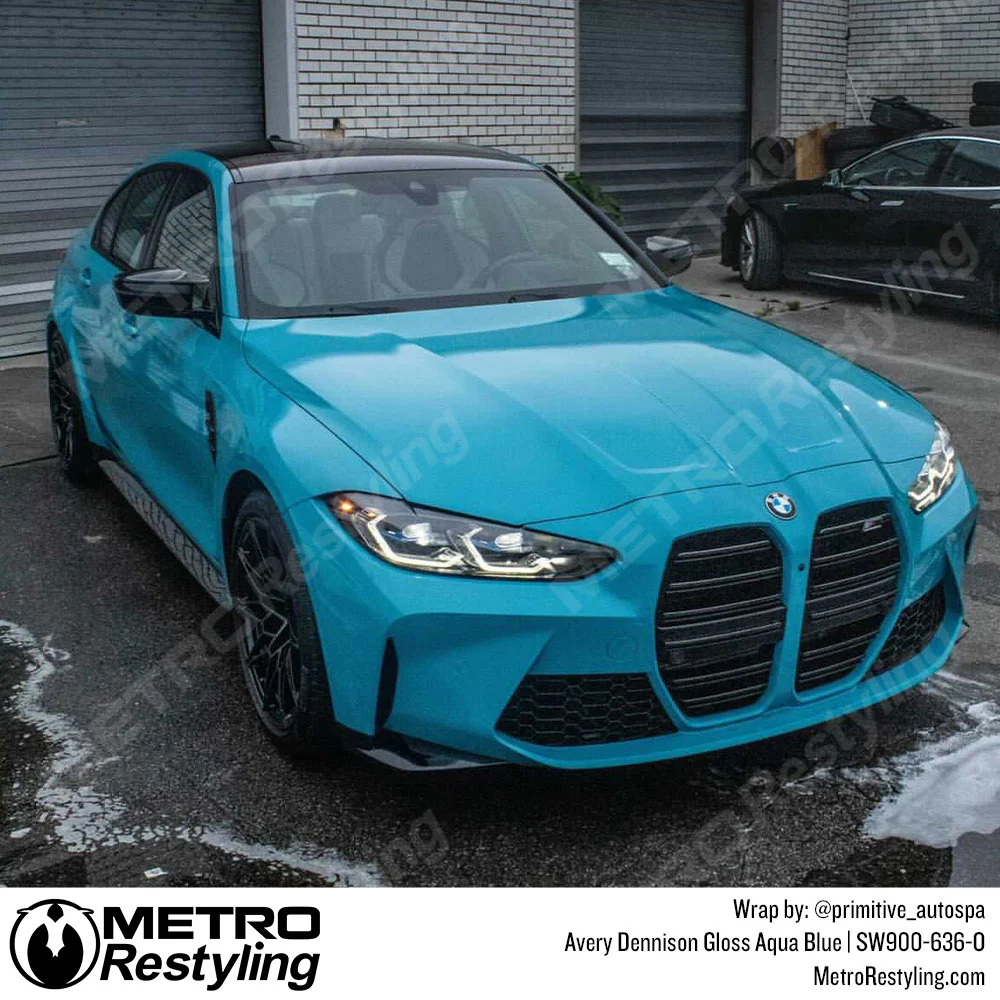 Avery Dennison SW900 Gloss Aqua Blue Vinyl Wrap | SW900-636-O - Image 11