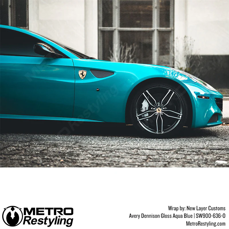 Avery Dennison SW900 Gloss Aqua Blue Vinyl Wrap | SW900-636-O - Image 3