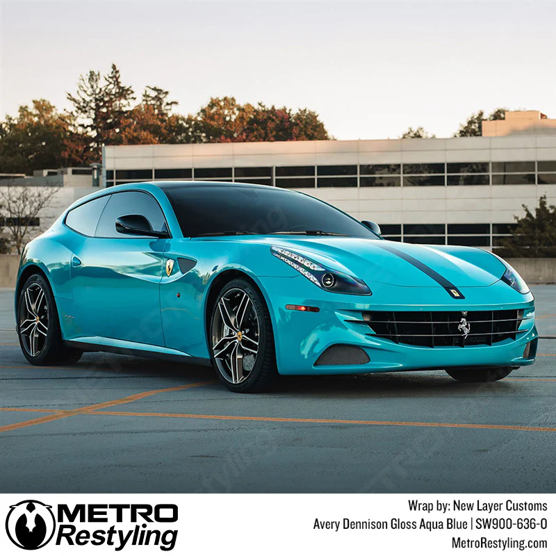 Avery Dennison SW900 Gloss Aqua Blue Vinyl Wrap | SW900-636-O - Image 5