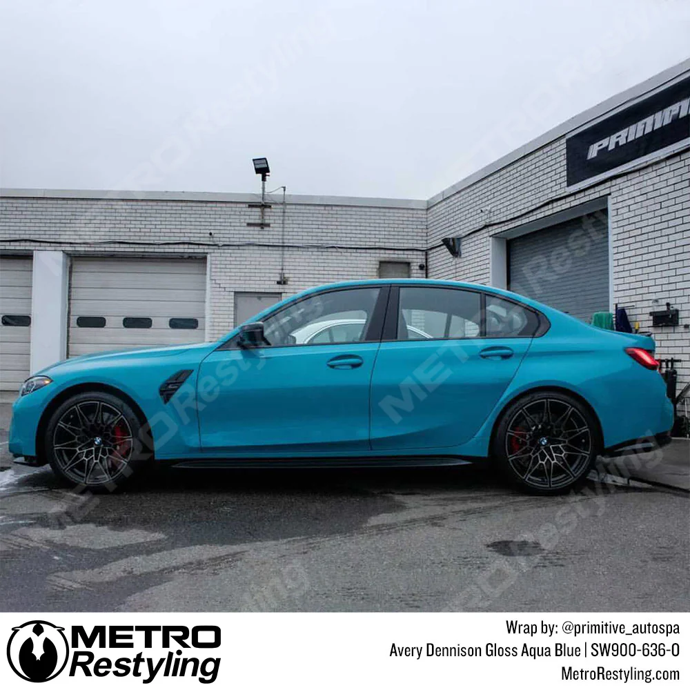 Avery Dennison SW900 Gloss Aqua Blue Vinyl Wrap | SW900-636-O - Image 7