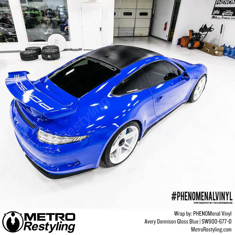 Avery Dennison SW900 Gloss Blue Vinyl Wrap | SW900-677-O - Image 9