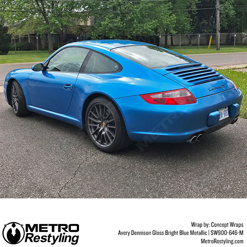 Avery Dennison SW900 Gloss Bright Blue Metallic Vinyl Wrap | SW900-646-M - Image 8