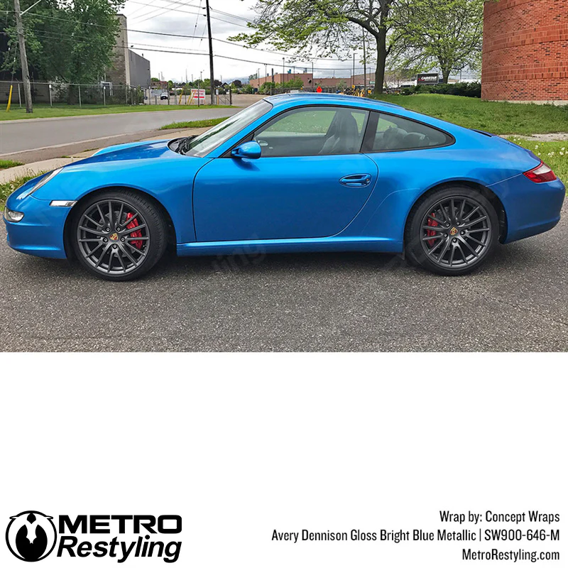 Avery Dennison SW900 Gloss Bright Blue Metallic Vinyl Wrap | SW900-646-M - Image 9