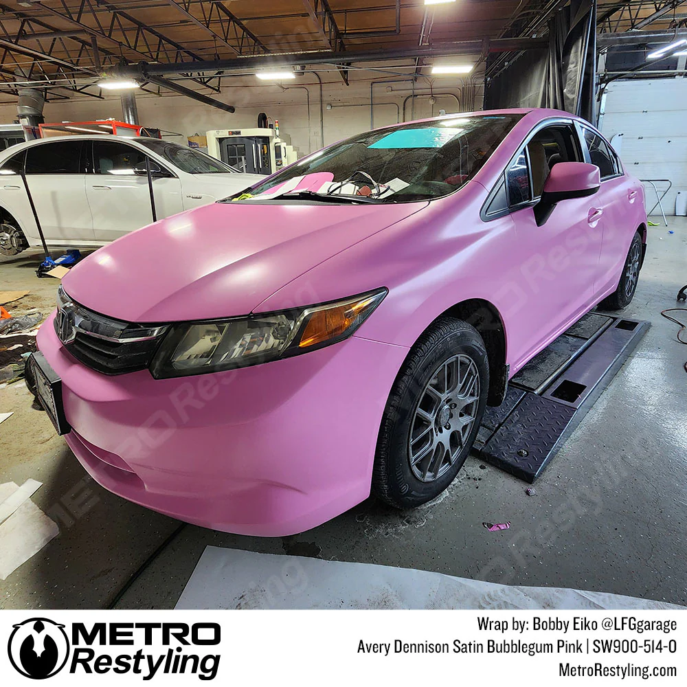 Avery Dennison SW900 Satin Bubblegum Pink Vinyl Wrap | SW900-514-O - Image 24
