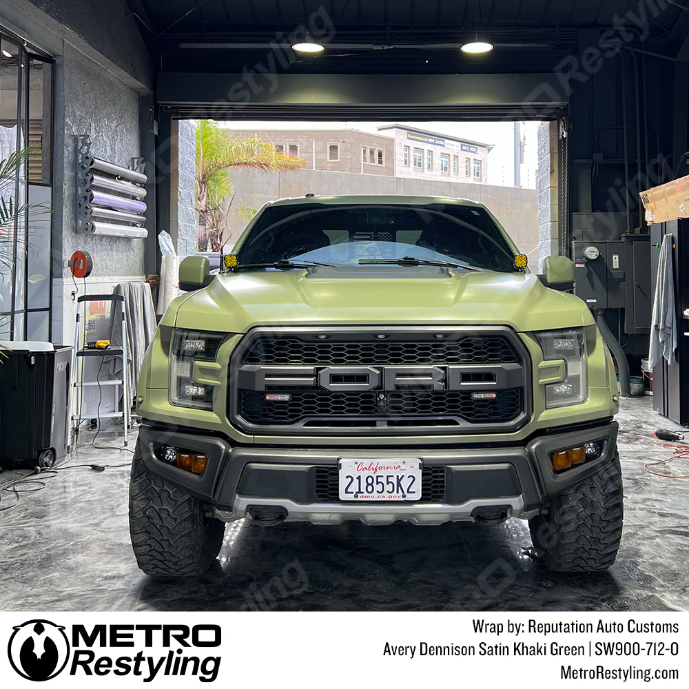 Avery Dennison SW900 Satin Khaki Green Vinyl Wrap | SW900-712-O - Image 16