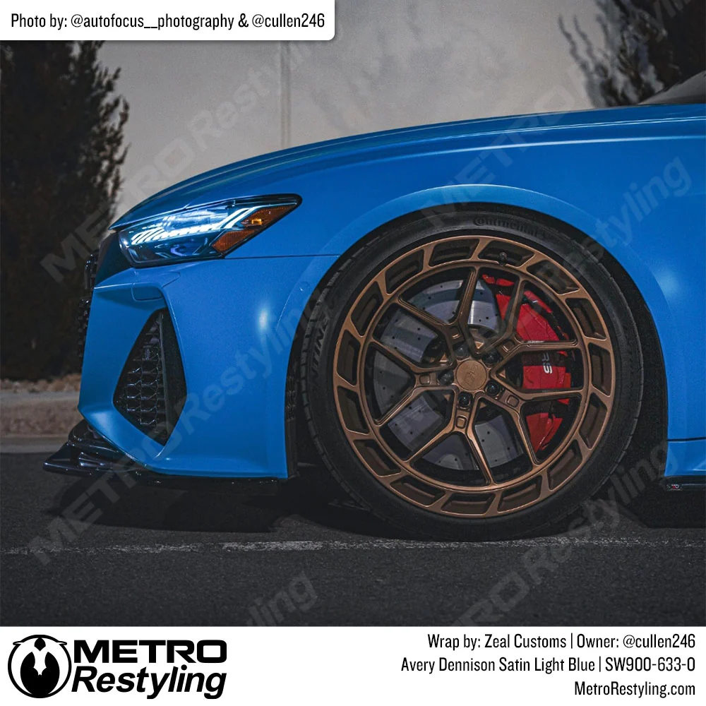 Avery Dennison SW900 Satin Light Blue Vinyl Wrap | SW900-633-O - Image 4