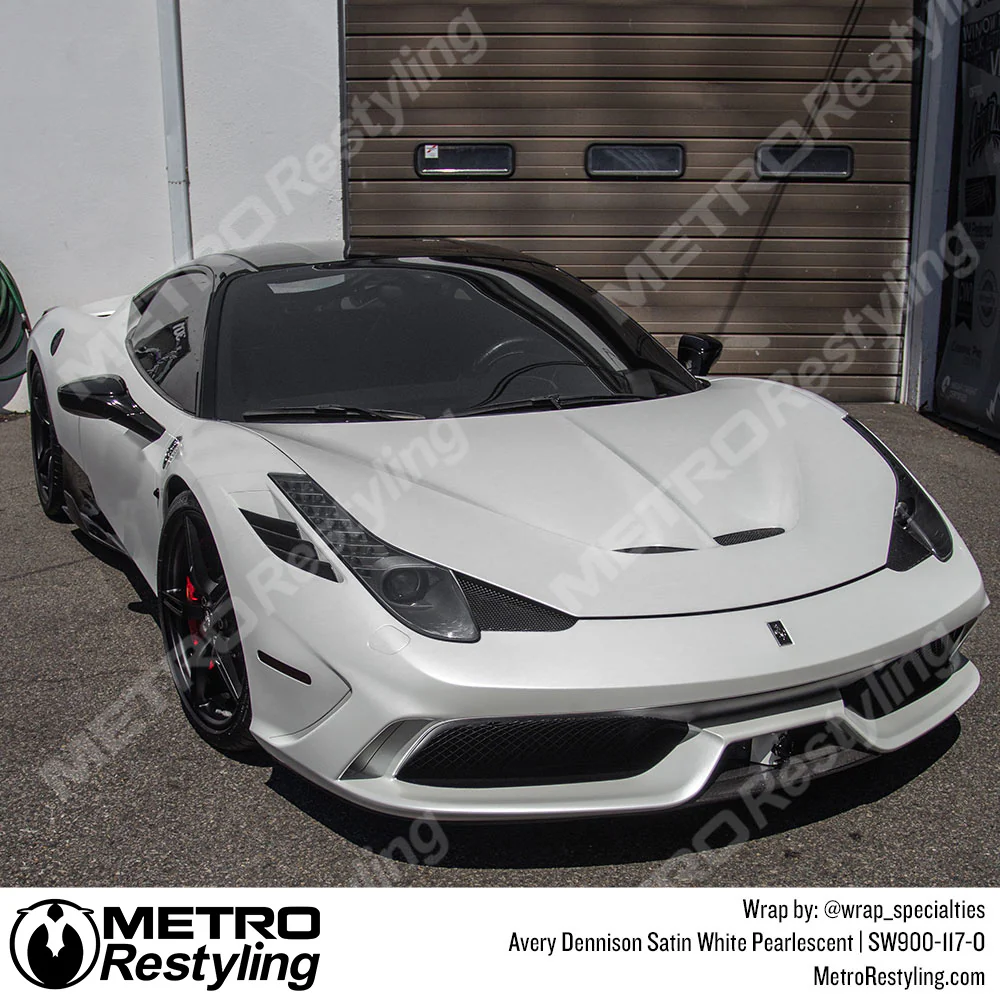 Avery Dennison SW900 Satin White Pearlescent Vinyl Wrap | SW900-117-O - Image 3