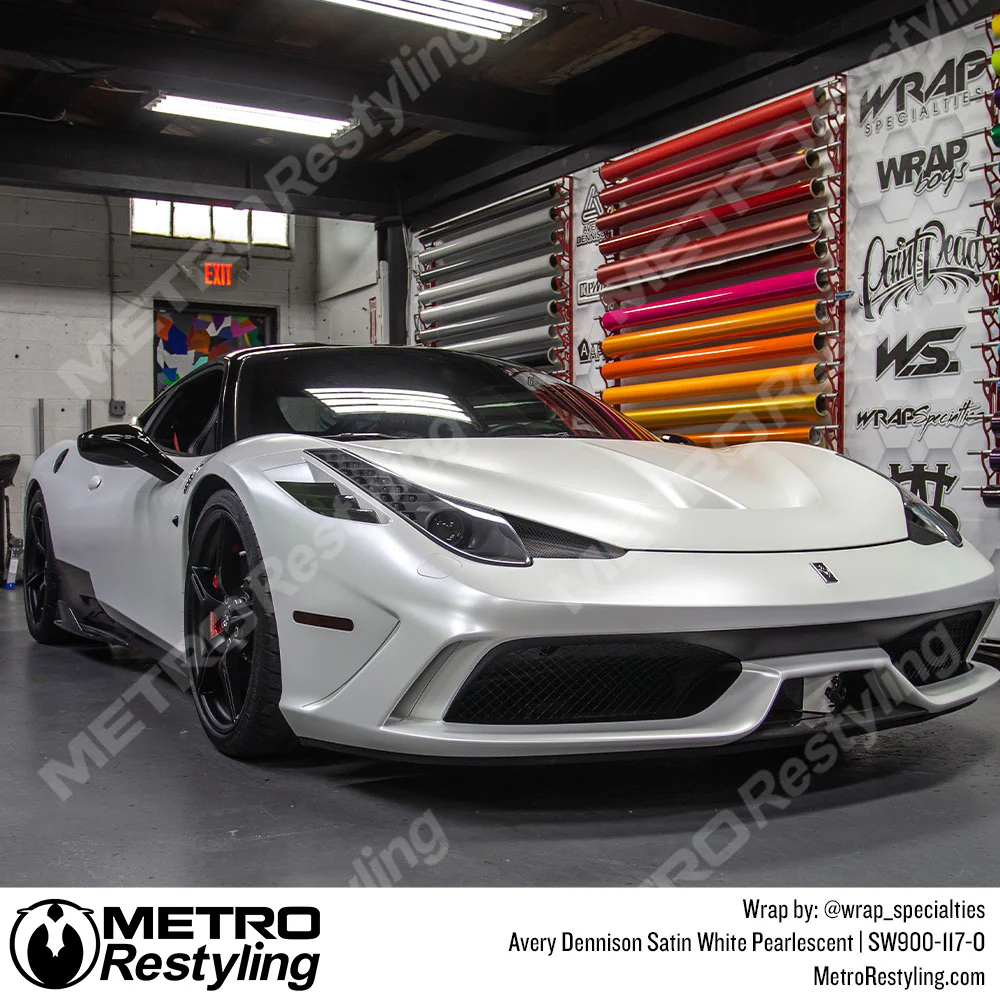 Avery Dennison SW900 Satin White Pearlescent Vinyl Wrap | SW900-117-O - Image 4