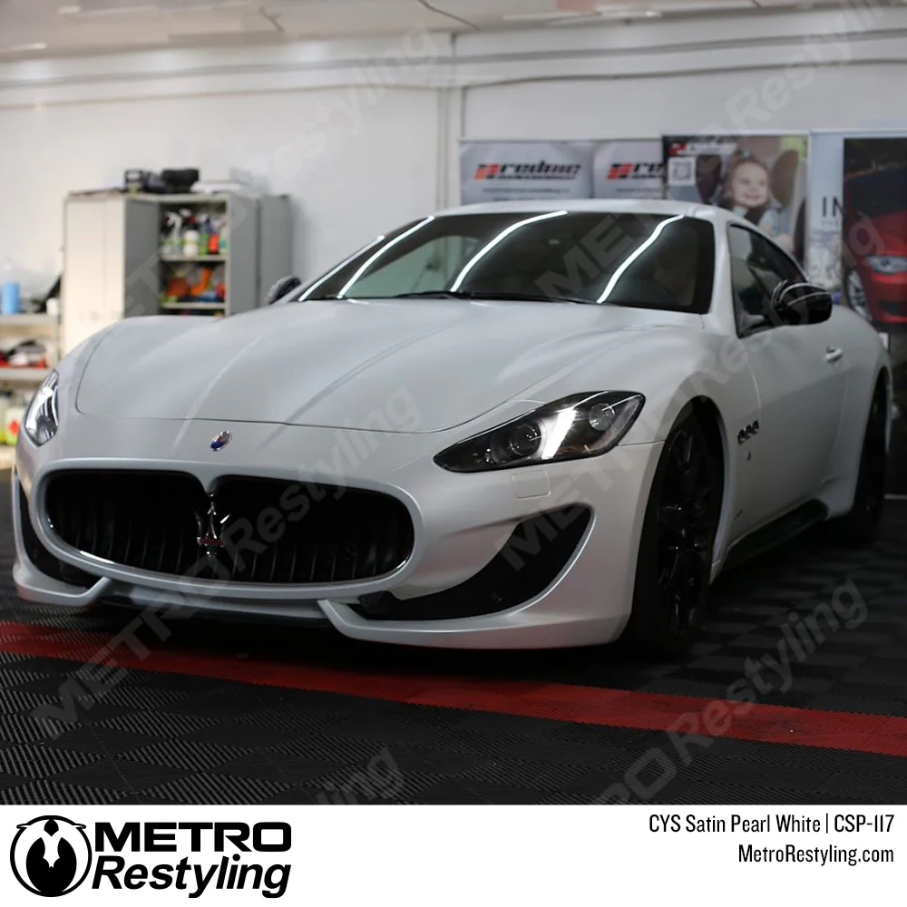 CYS Satin Pearl White Vinyl Wrap | CSP-117 - Image 3