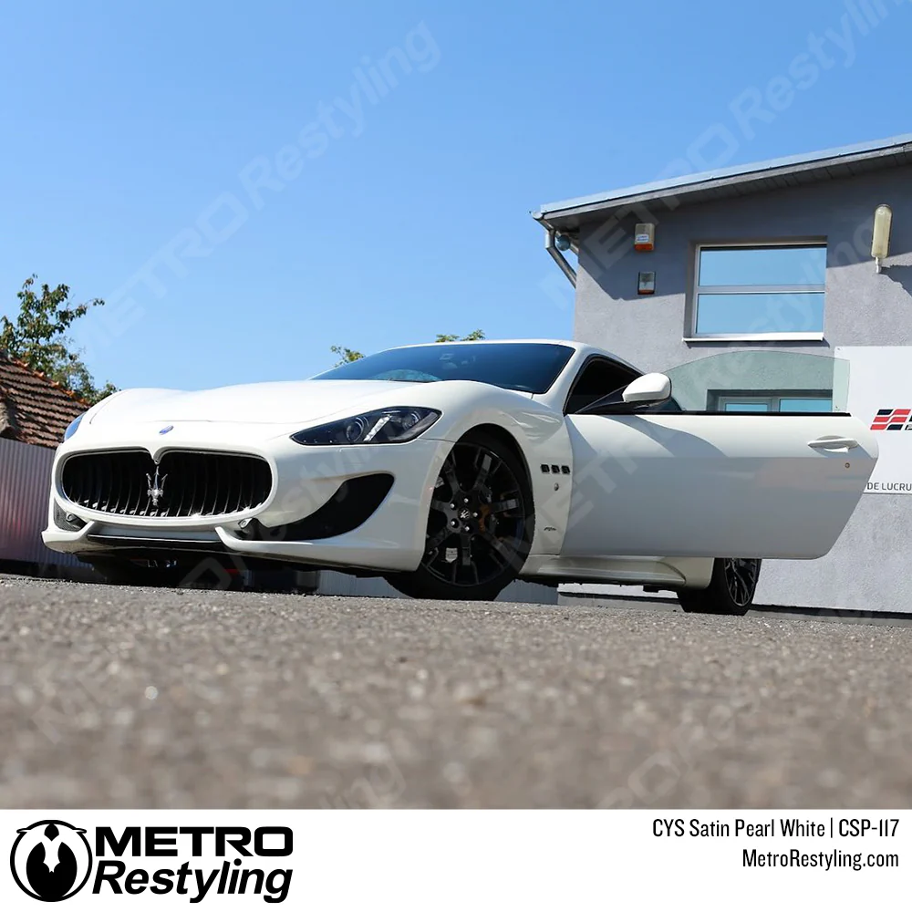 CYS Satin Pearl White Vinyl Wrap | CSP-117 - Image 5