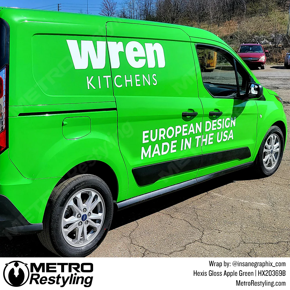 Hexis Gloss Apple Green Vinyl Wrap | HX20369B - Image 3