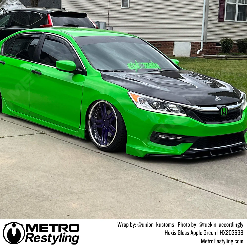 Hexis Gloss Apple Green Vinyl Wrap | HX20369B - Image 7