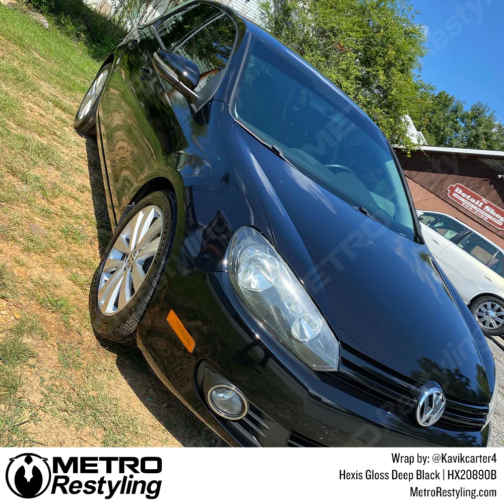 Hexis Gloss Deep Black Vinyl Wrap | HX20890B - Image 4